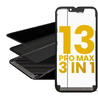 3 in 1 (Glas mit OCA vormontiert + Rahmen) für iPhone 13 Pro Max (OCA Master)