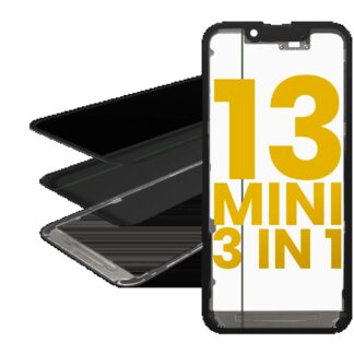 3 in 1 (Glas mit OCA vormontiert + Rahmen) für iPhone 13 Mini (OCA Master)
