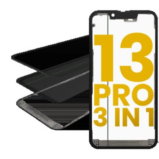 3 in 1 (Glas mit OCA vormontiert + Rahmen) für iPhone 13 Pro (OCA Master)