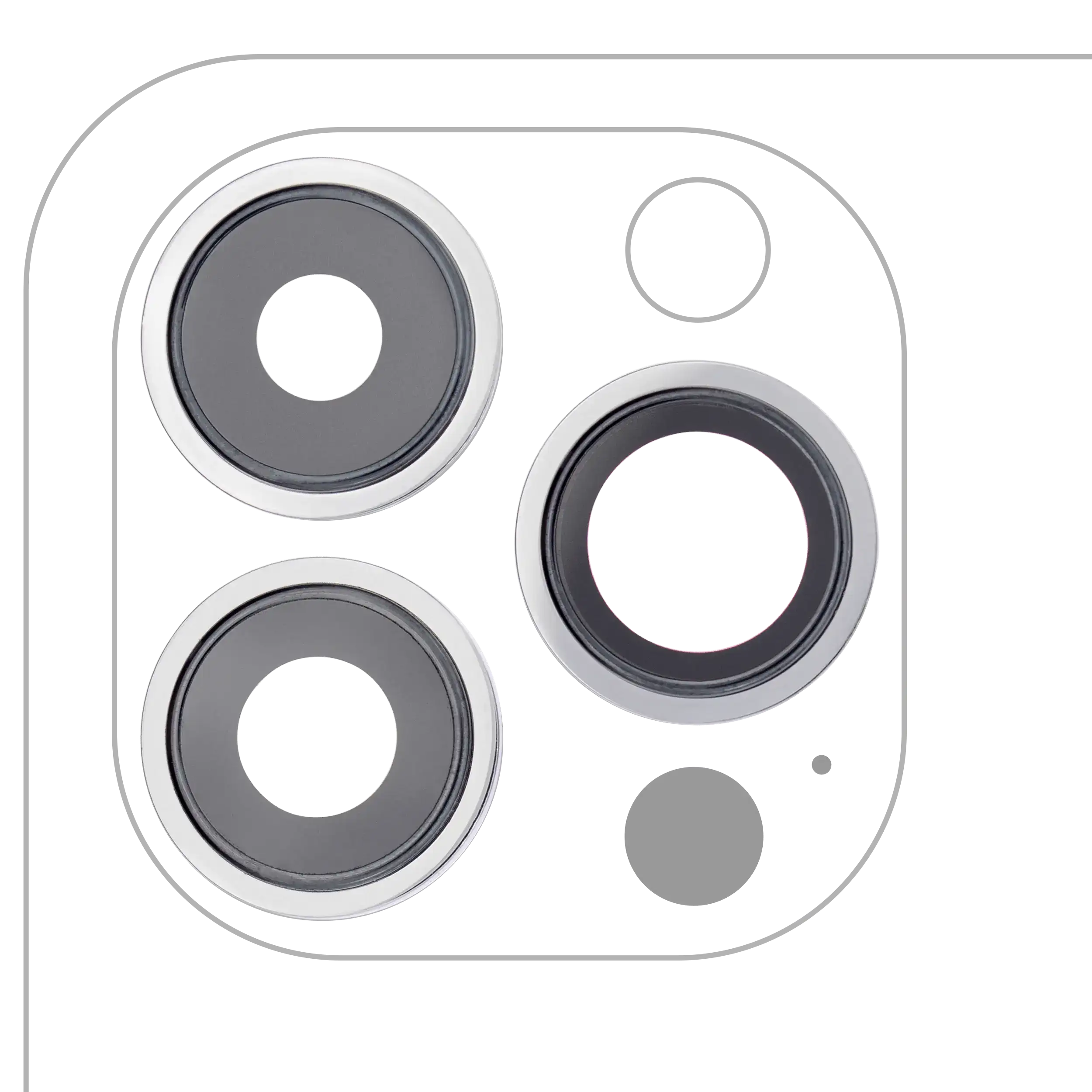 Rückkamera-Glas mit Halterung und Blende für iPhone 13 Pro / 13 Pro Max (Aftermarket Plus) (Sierra Blue) – Bild 6