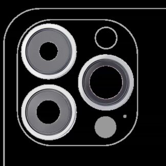 Rückkamera-Glas mit Halterung und Blende für iPhone 13 Pro / 13 Pro Max (Aftermarket Plus) (Silver (Silber))