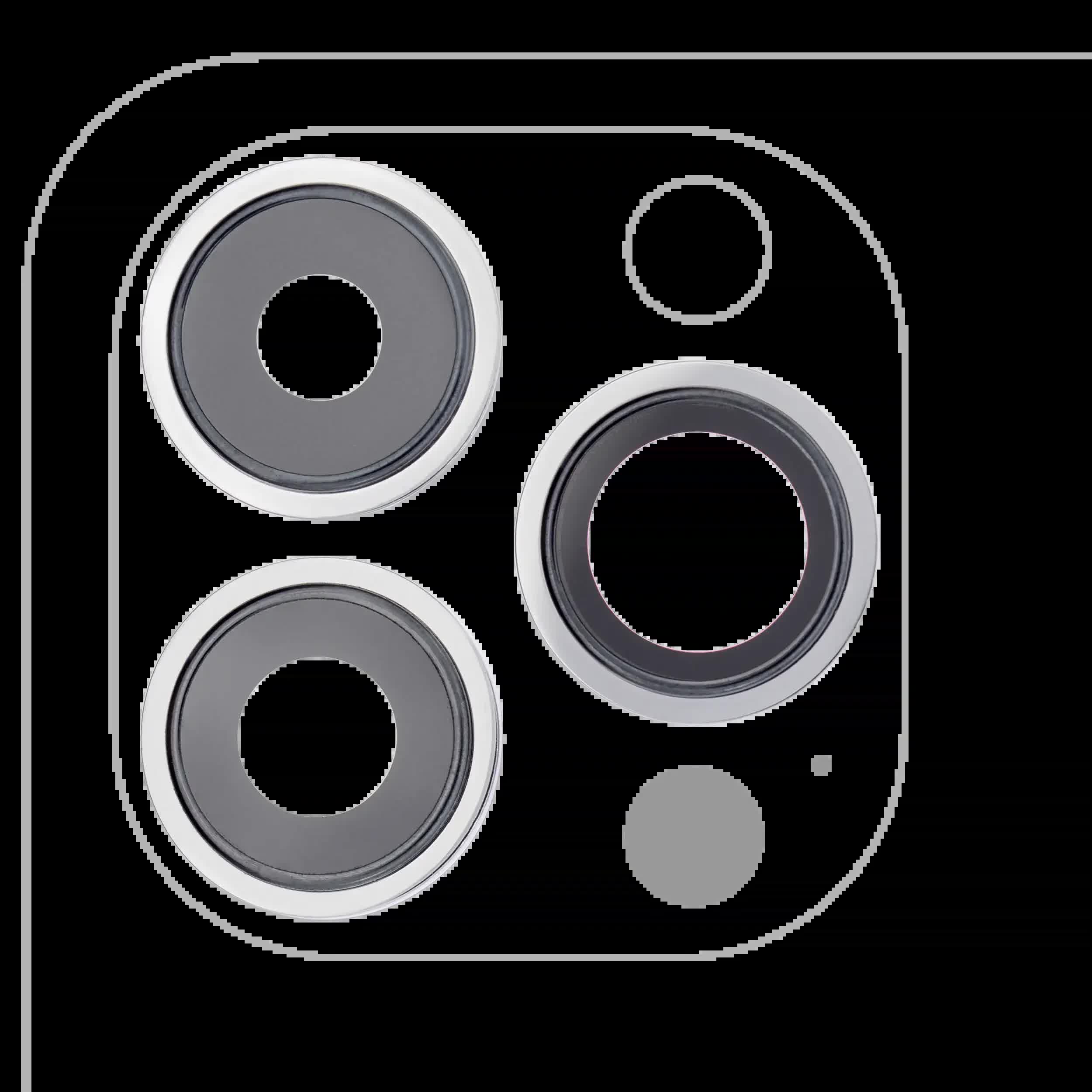 Rückkamera-Glas mit Halterung und Blende für iPhone 13 Pro / 13 Pro Max (Aftermarket Plus) (Silver (Silber))