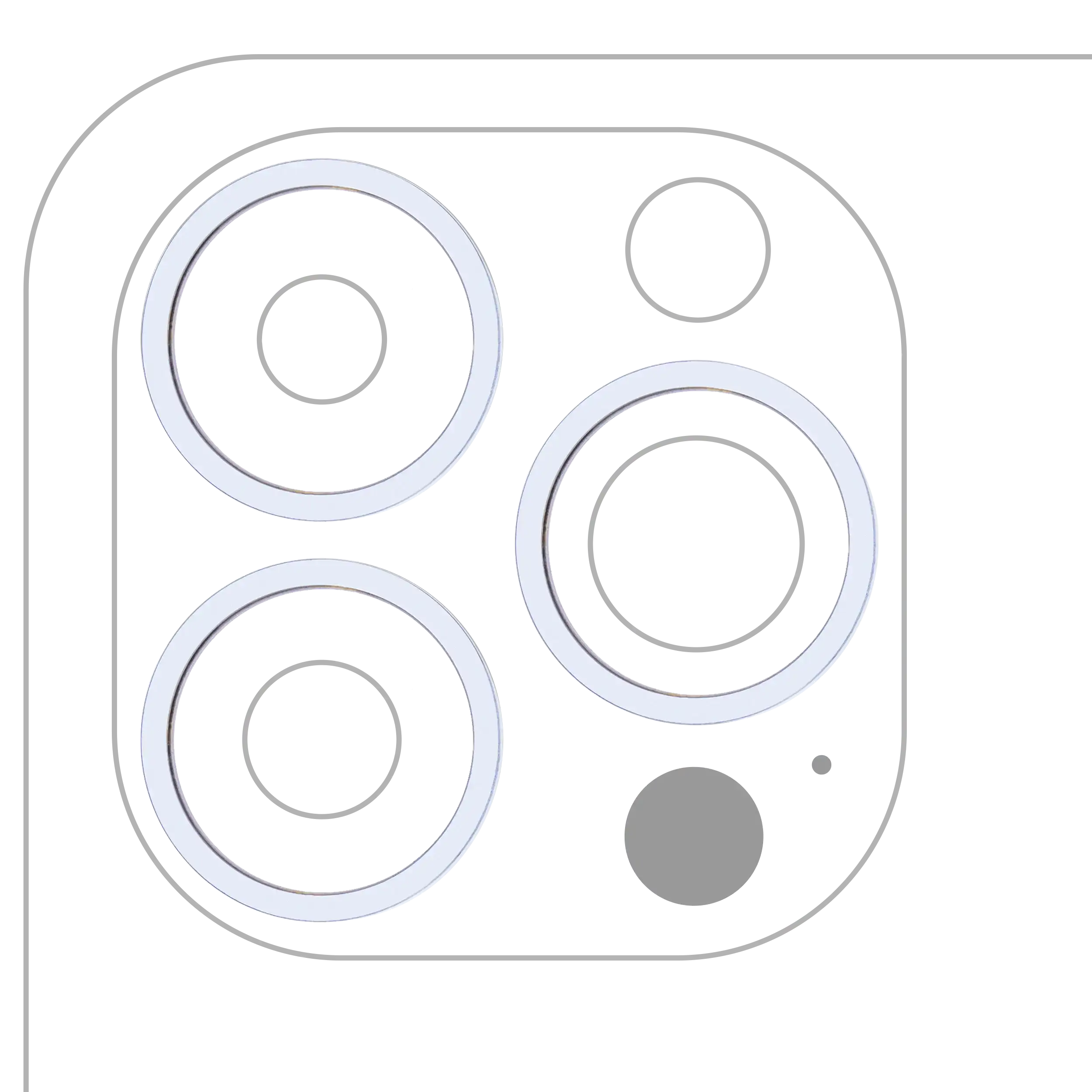Rückkamera-Glas (nur Glas) mit Klebefolie für iPhone 13 Pro / 13 Pro Max (3-teiliges Set) (Aftermarket Plus) (10er-Pack) – Bild 4