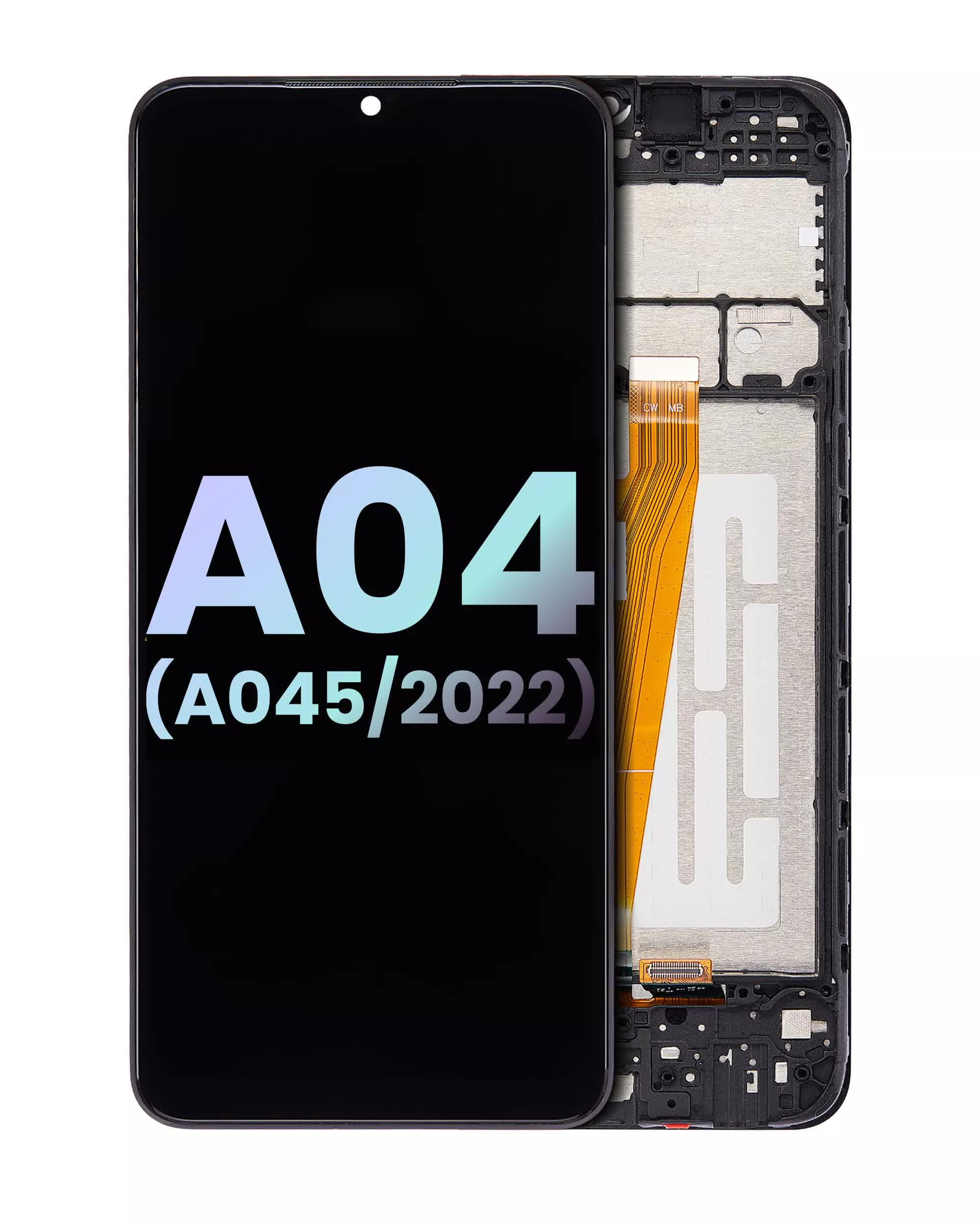 LCD Display mit Rahmen für Samsung Galaxy A04 (A045 / 2022) (Service Pack)