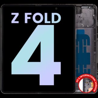 Inner OLED Display mit Rahmen für Samsung Galaxy Z Fold 4 5G (US & International) (Service Pack) (Phantom Black)