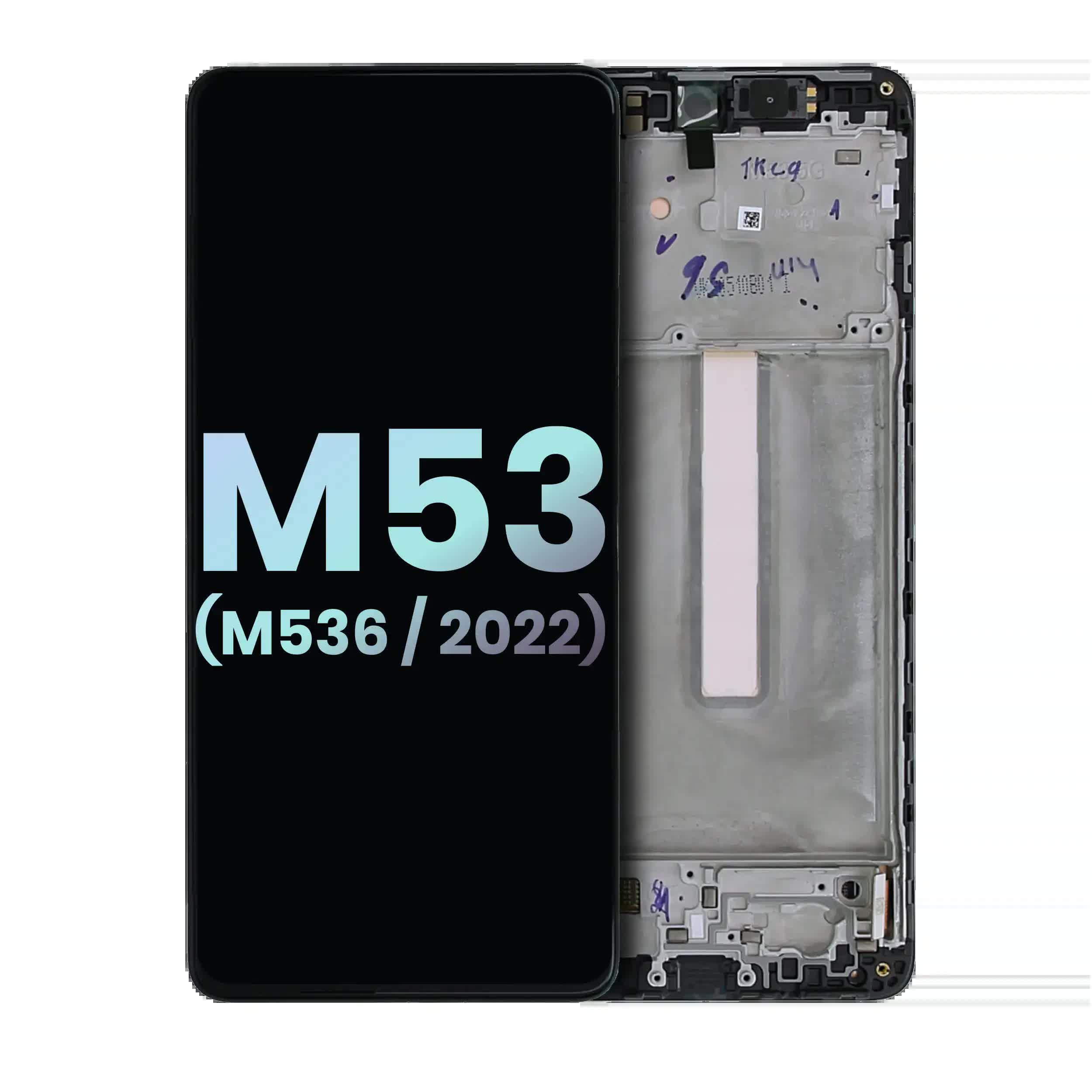 OLED Display mit Rahmen für Samsung Galaxy M53 5G (M536 / 2022) (Service Pack)