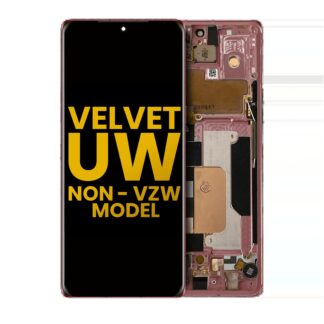 OLED Display mit Rahmen für LG Velvet 5G (Non-Verizon 5G UW Rahmen) (professionell aufgearbeitet) (Red (Rot))