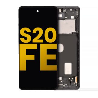 OLED Display mit Rahmen für Samsung Galaxy S20 FE 4G / 5G (professionell aufgearbeitet) (Cloud Navy)