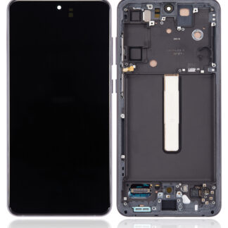 OLED Display mit Rahmen für Samsung Galaxy S21 FE 5G (US & International Version) (Service Pack) (Graphite)