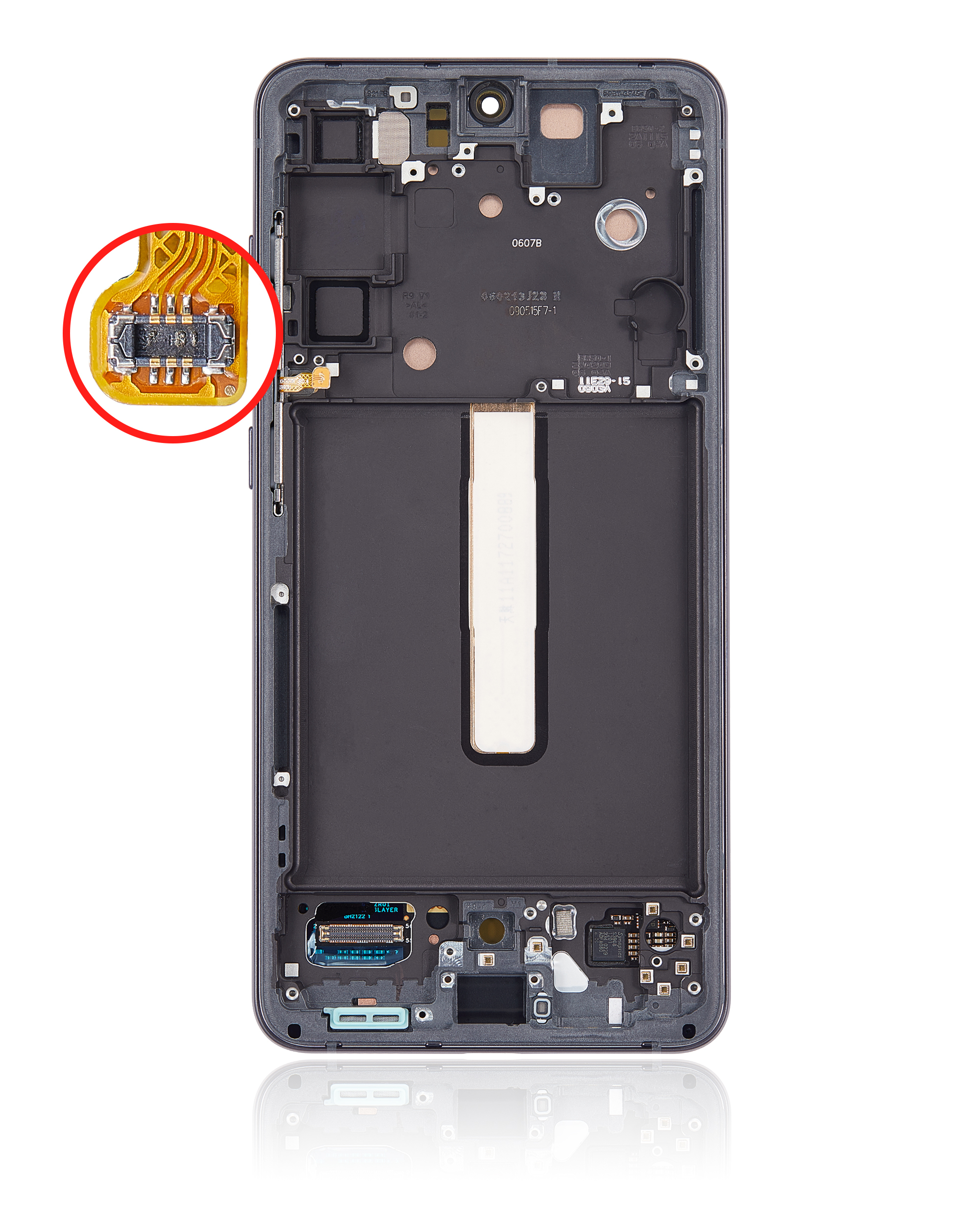 OLED Display mit Rahmen für Samsung Galaxy S21 FE 5G (US & International Version) (Service Pack) (Graphite) – Bild 4