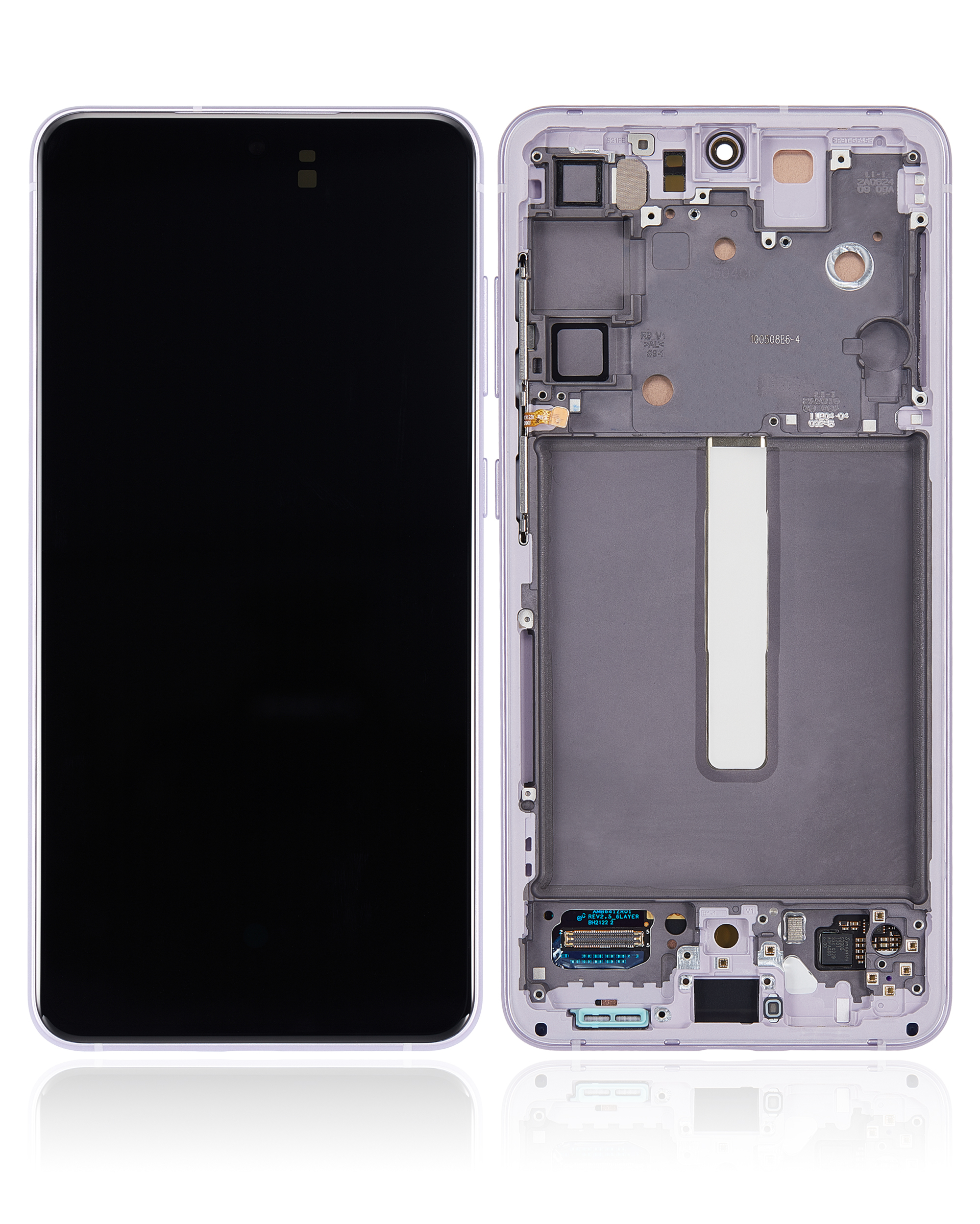 OLED Display mit Rahmen für Samsung Galaxy S21 FE 5G (US & International Version) (Service Pack) (Lavender) – Bild 2