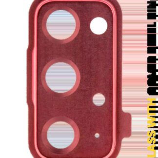 Rückkamera-Glas mit Abdeckung Blendenring für Samsung Galaxy S20 FE 4G / 5G (Cloud Red)