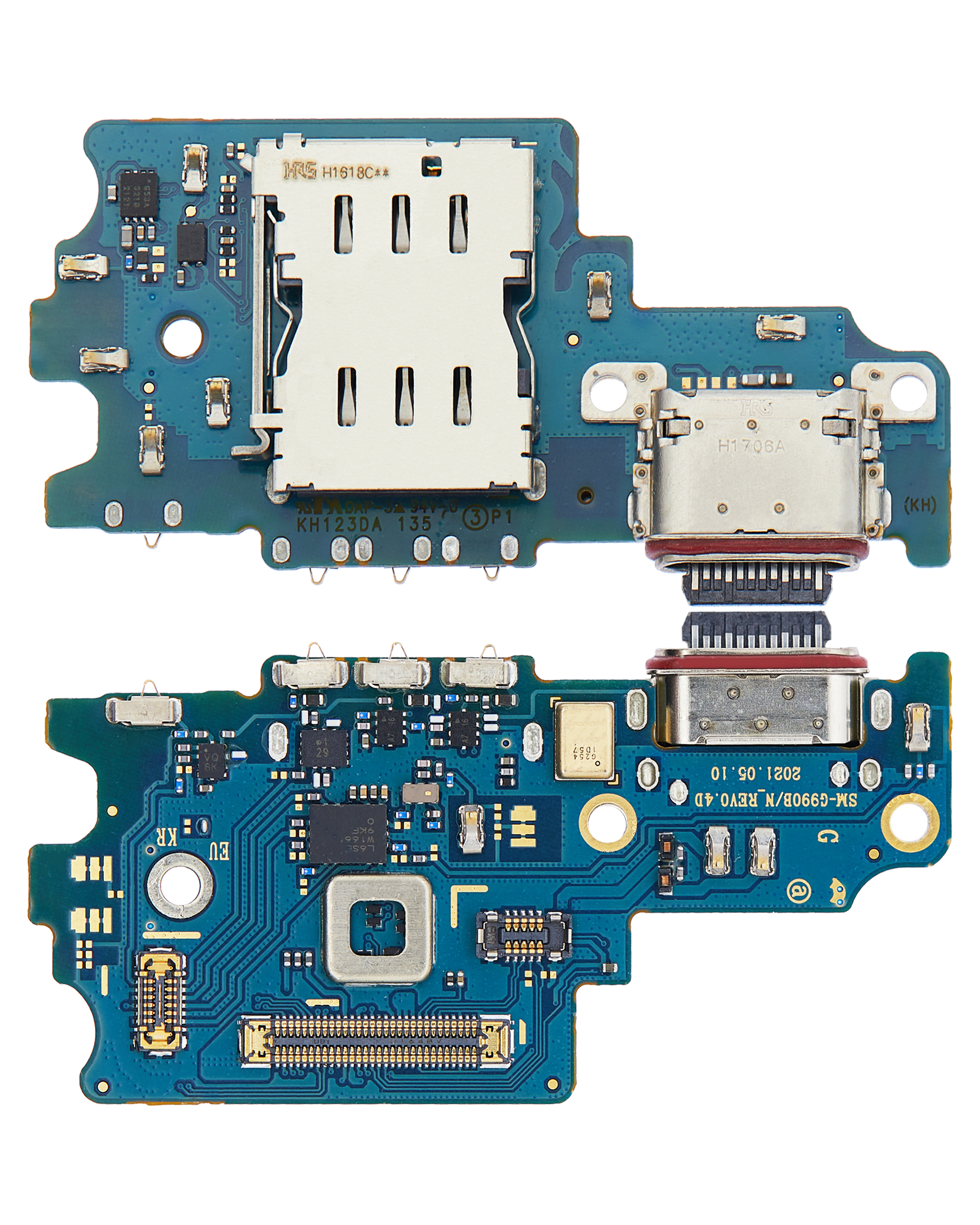 Ladebuchse mit SIM-Kartenleser für Samsung Galaxy S21 FE 5G (G990B/N) (International Version) (Premium) – Bild 2