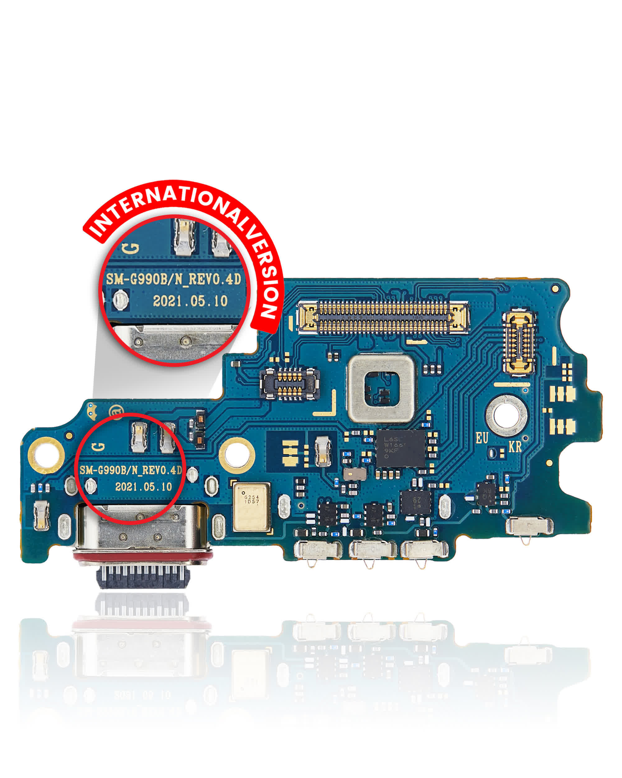 Ladebuchse mit SIM-Kartenleser für Samsung Galaxy S21 FE 5G (G990B/N) (International Version) (Premium)