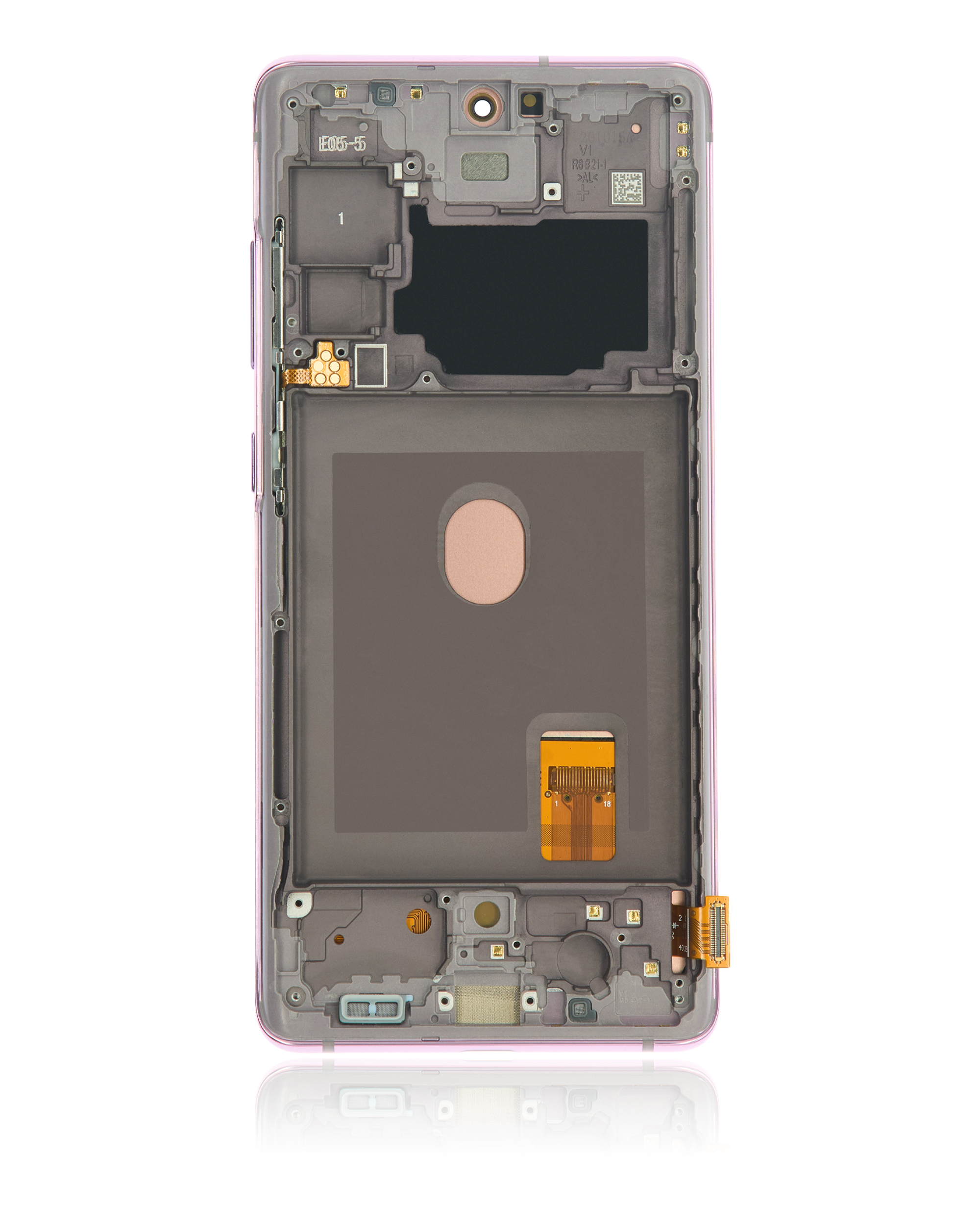 OLED Display mit Rahmen für Samsung Galaxy S20 FE 4G / 5G (Aftermarket Plus) (Cloud Lavender) – Bild 4