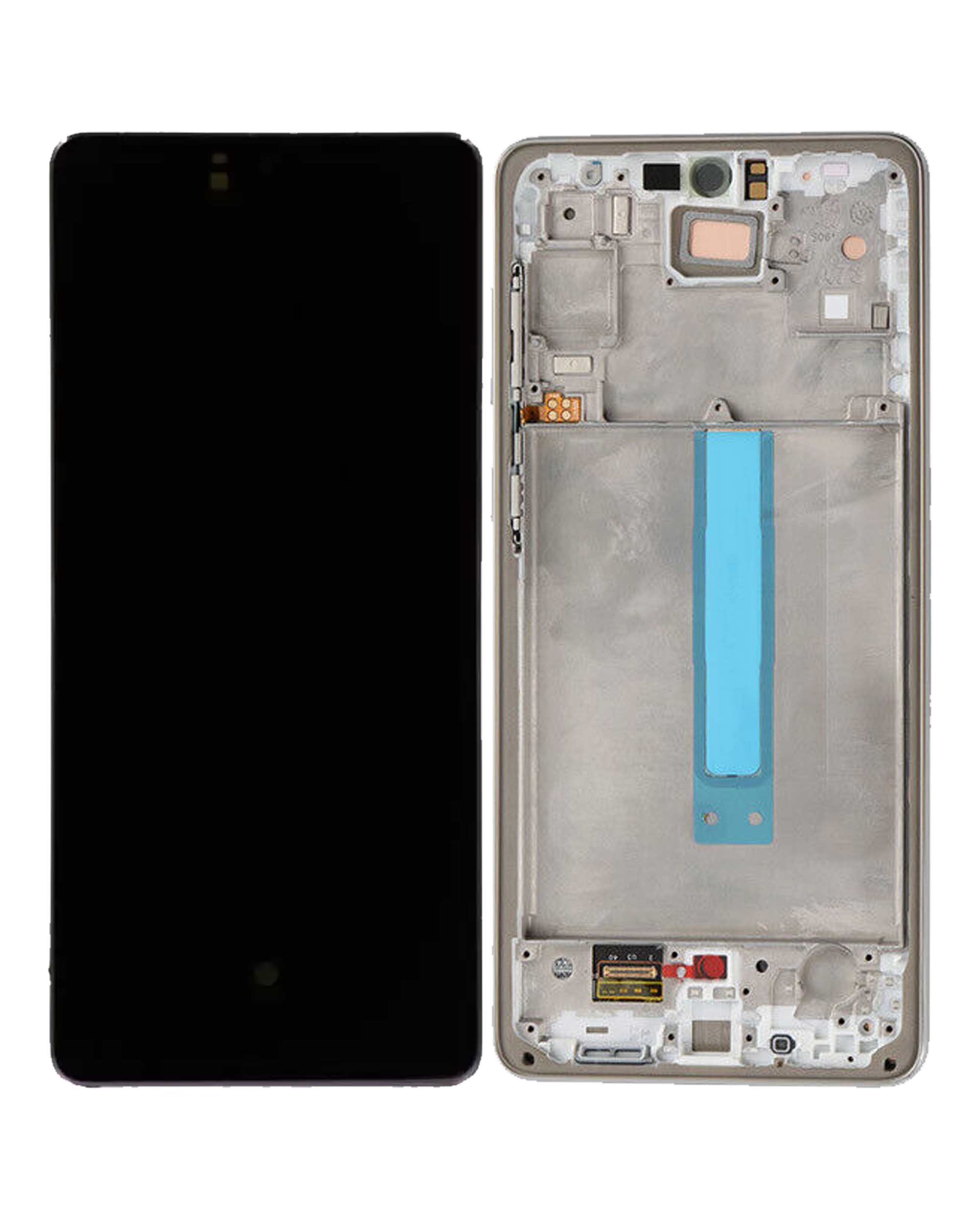 OLED Display mit Rahmen für Samsung Galaxy A73 5G (A736 / 2022) (Service Pack) (White (Weiß)) – Bild 3