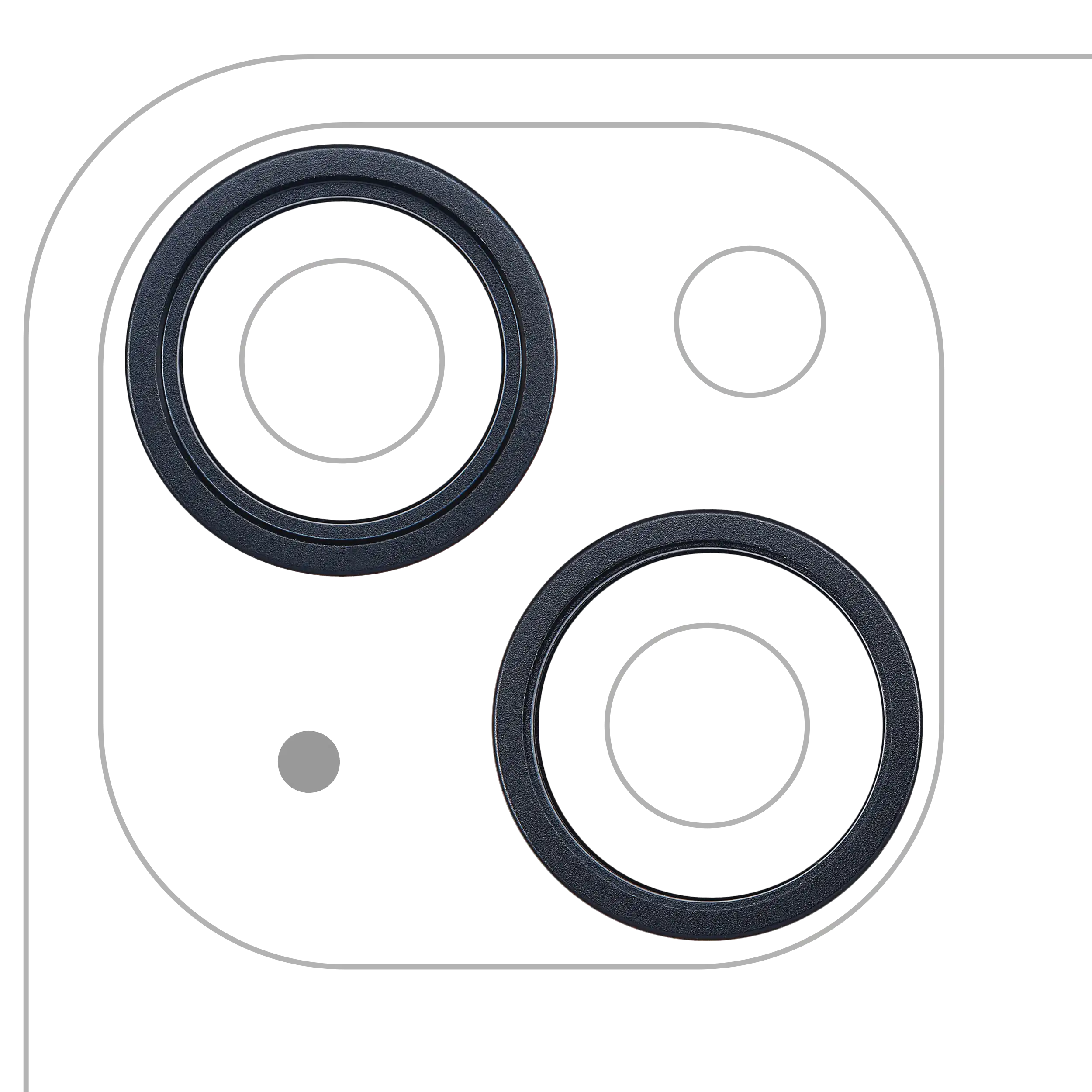 Rückkamera-Glas O-Ring Gasket für iPhone 12 Pro Max / 13 / 13 Mini / 13 Pro / 13 Pro Max / 14 / 14 Plus / 14 Pro / 14 Pro Max (100er-Pack) (Real Sapphi – Bild 2