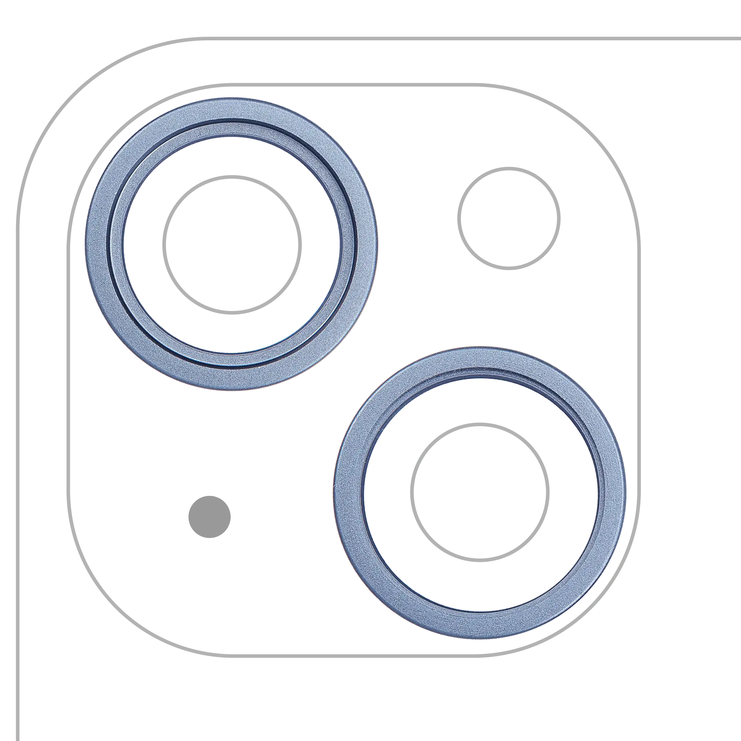 Rückkamera-Glas O-Ring Gasket für iPhone 12 Pro Max / 13 / 13 Mini / 13 Pro / 13 Pro Max / 14 / 14 Plus / 14 Pro / 14 Pro Max (100er-Pack) (Real Sapphi – Bild 3