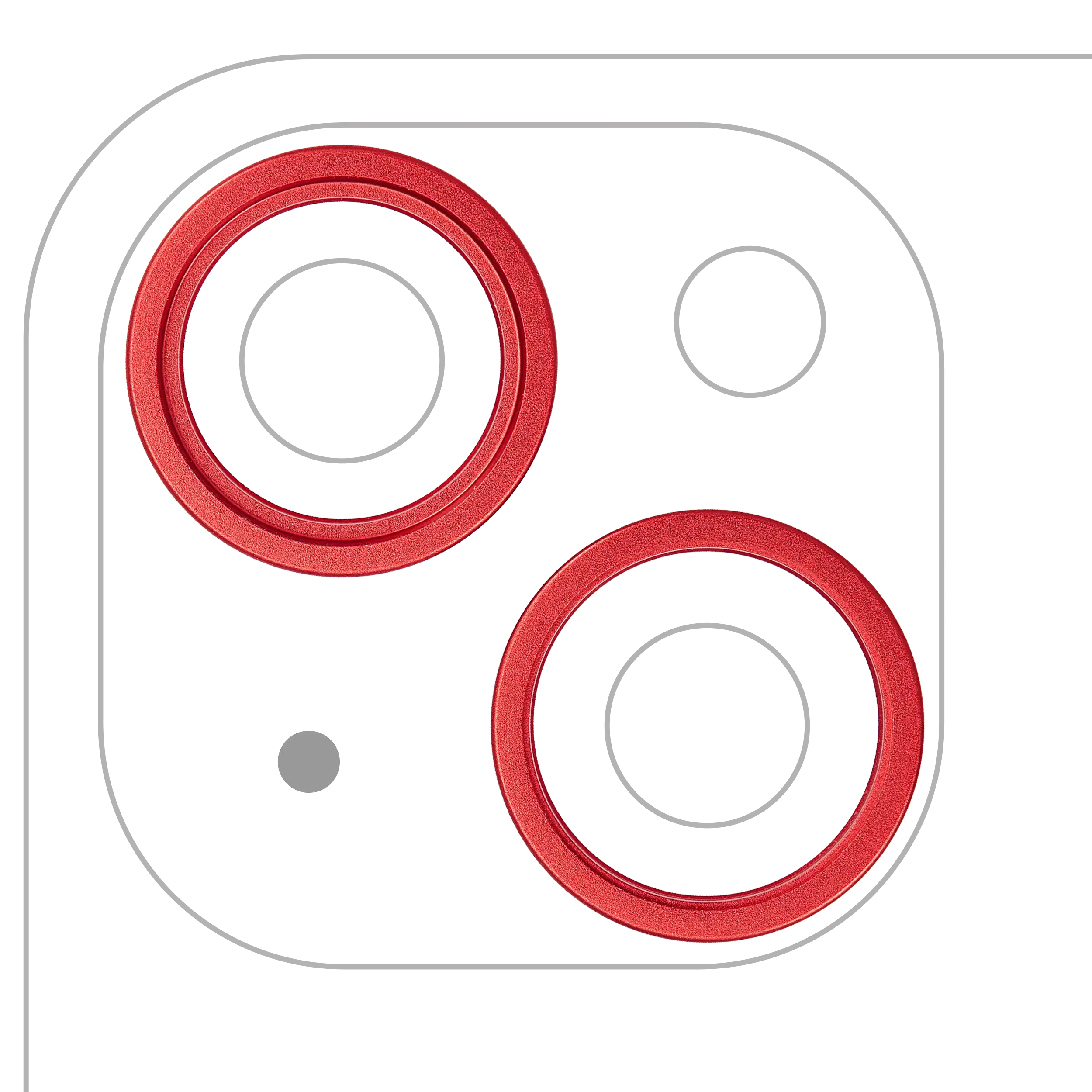 Rückkamera-Glas O-Ring Gasket für iPhone 12 Pro Max / 13 / 13 Mini / 13 Pro / 13 Pro Max / 14 / 14 Plus / 14 Pro / 14 Pro Max (100er-Pack) (Real Sapphi – Bild 4
