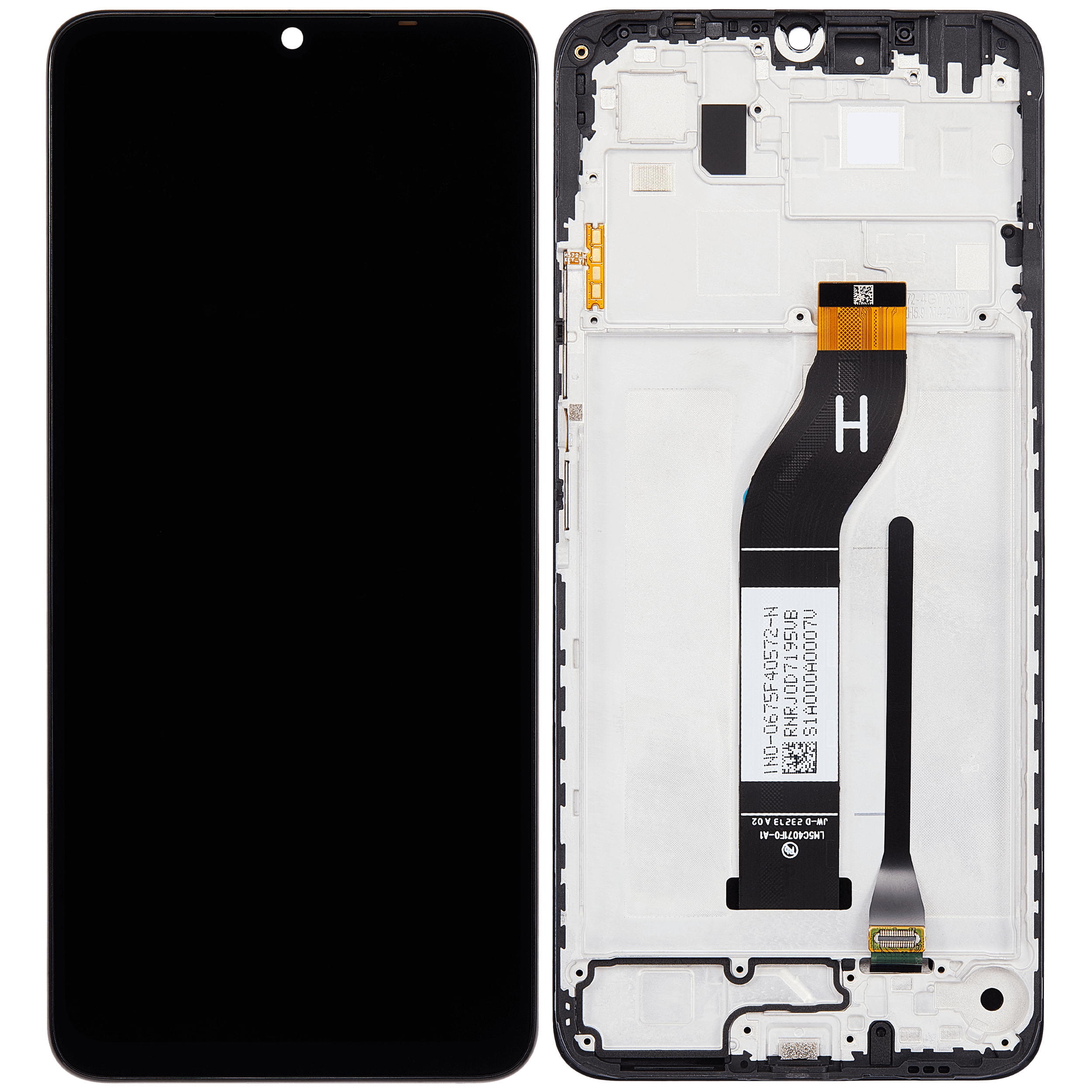 LCD Display mit Rahmen für Xiaomi Redmi 13C 4G / Xiaomi Poco C65 (professionell aufgearbeitet) – Bild 2