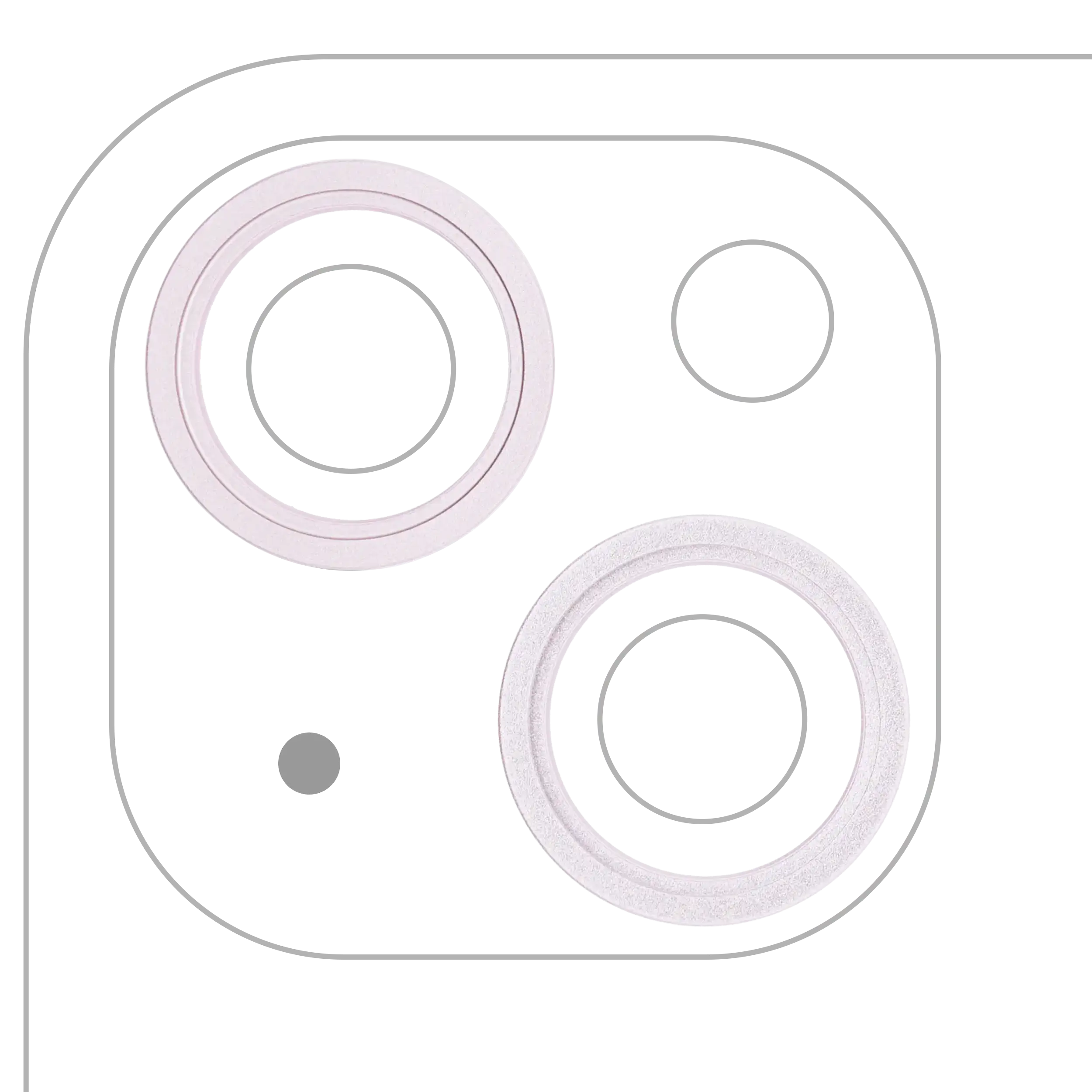 Rückkamera-Glas (nur Glas) mit Klebefolie für iPhone 13 / 13 Mini (2-teiliges Set) (Aftermarket Plus) – Bild 5