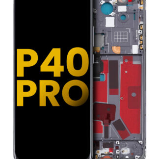 OLED Display mit Rahmen für Huawei P40 Pro (professionell aufgearbeitet) (Black (Schwarz))