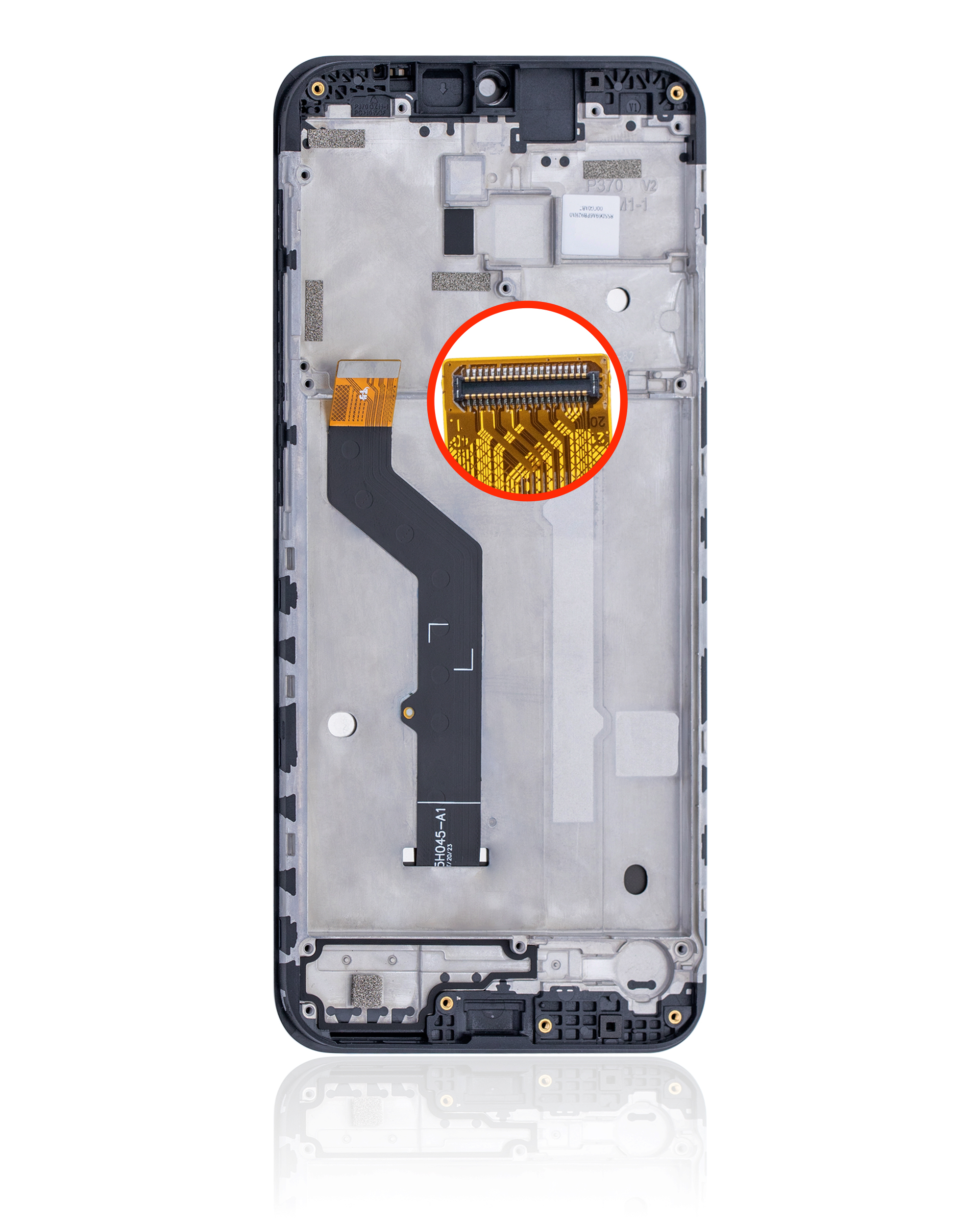 LCD Display mit Rahmen für Motorola Moto G9 Play (XT2083 / 2020) (professionell aufgearbeitet) – Bild 2
