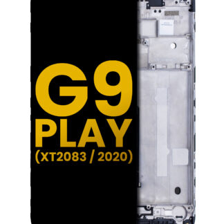 LCD Display mit Rahmen für Motorola Moto G9 Play (XT2083 / 2020) (professionell aufgearbeitet)