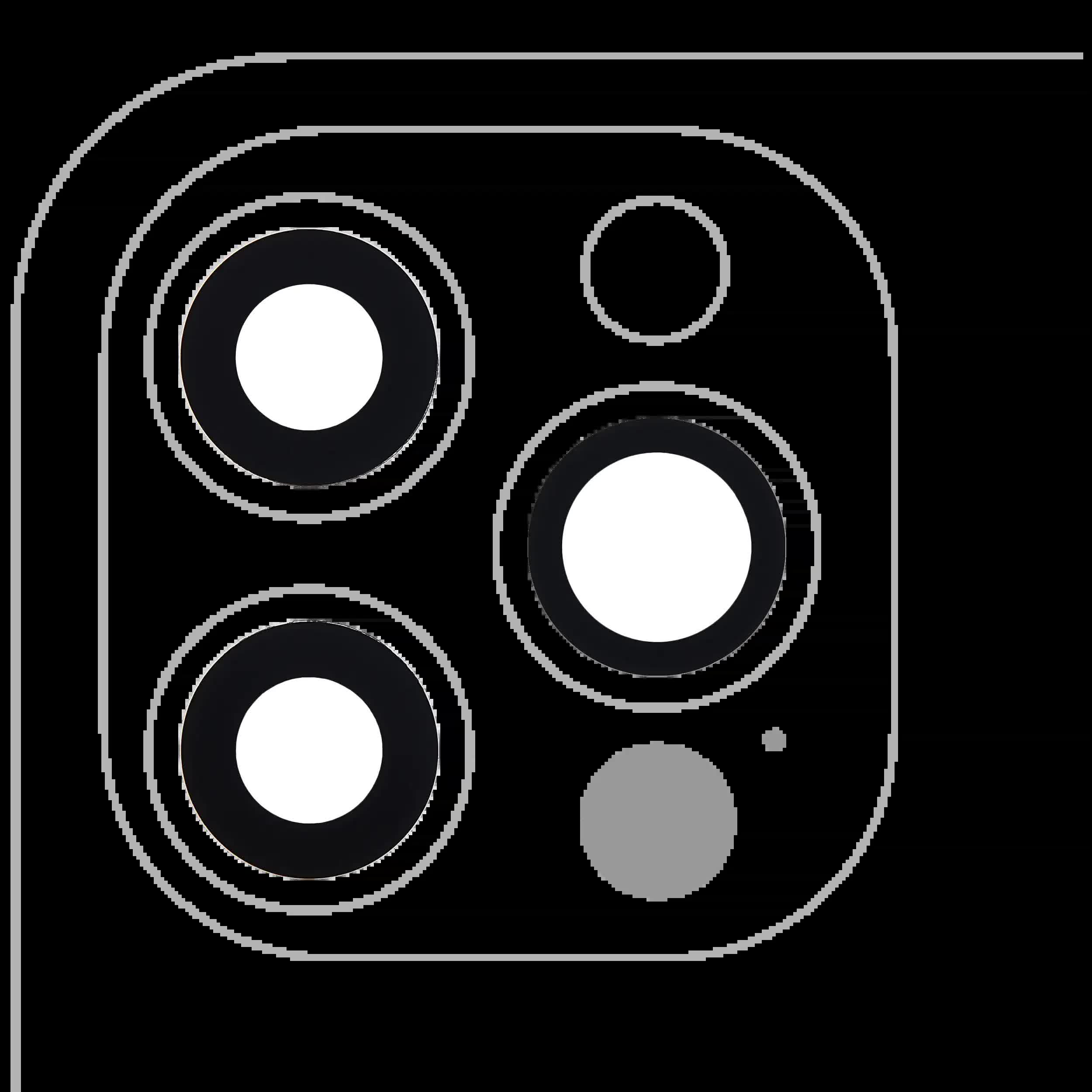 Rückkamera-Glas (nur Glas) mit Klebefolie für iPhone 12 Pro (3-teiliges Set) (Aftermarket Plus) (10er-Pack)