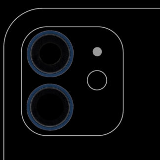 Rückkamera-Glas mit Halterung und Blende für iPhone 12 / 12 Mini (Aftermarket Plus) (Blue (Blau)) (10er-Pack)