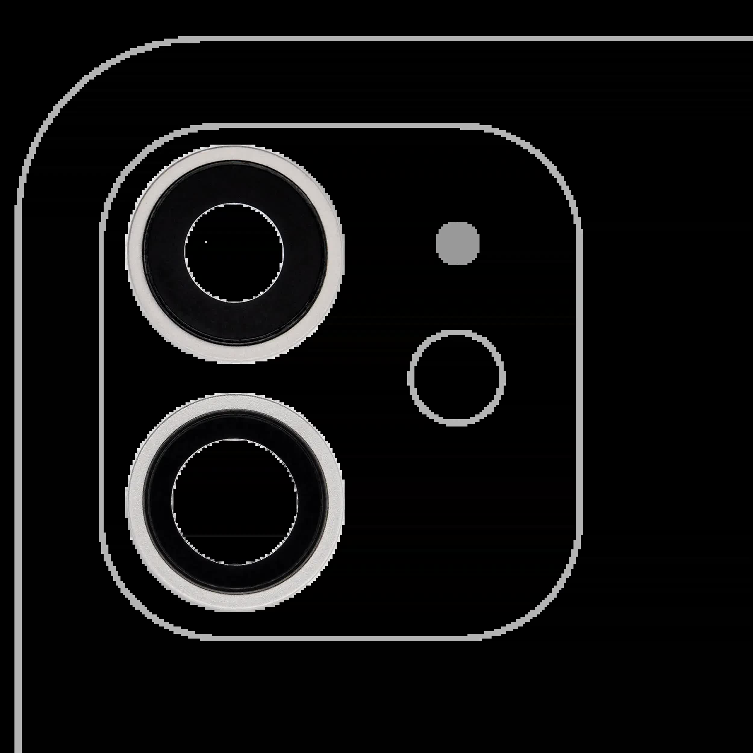 Rückkamera-Glas mit Halterung und Blende für iPhone 12 / 12 Mini (Aftermarket Plus) (White (Weiß)) (10er-Pack)