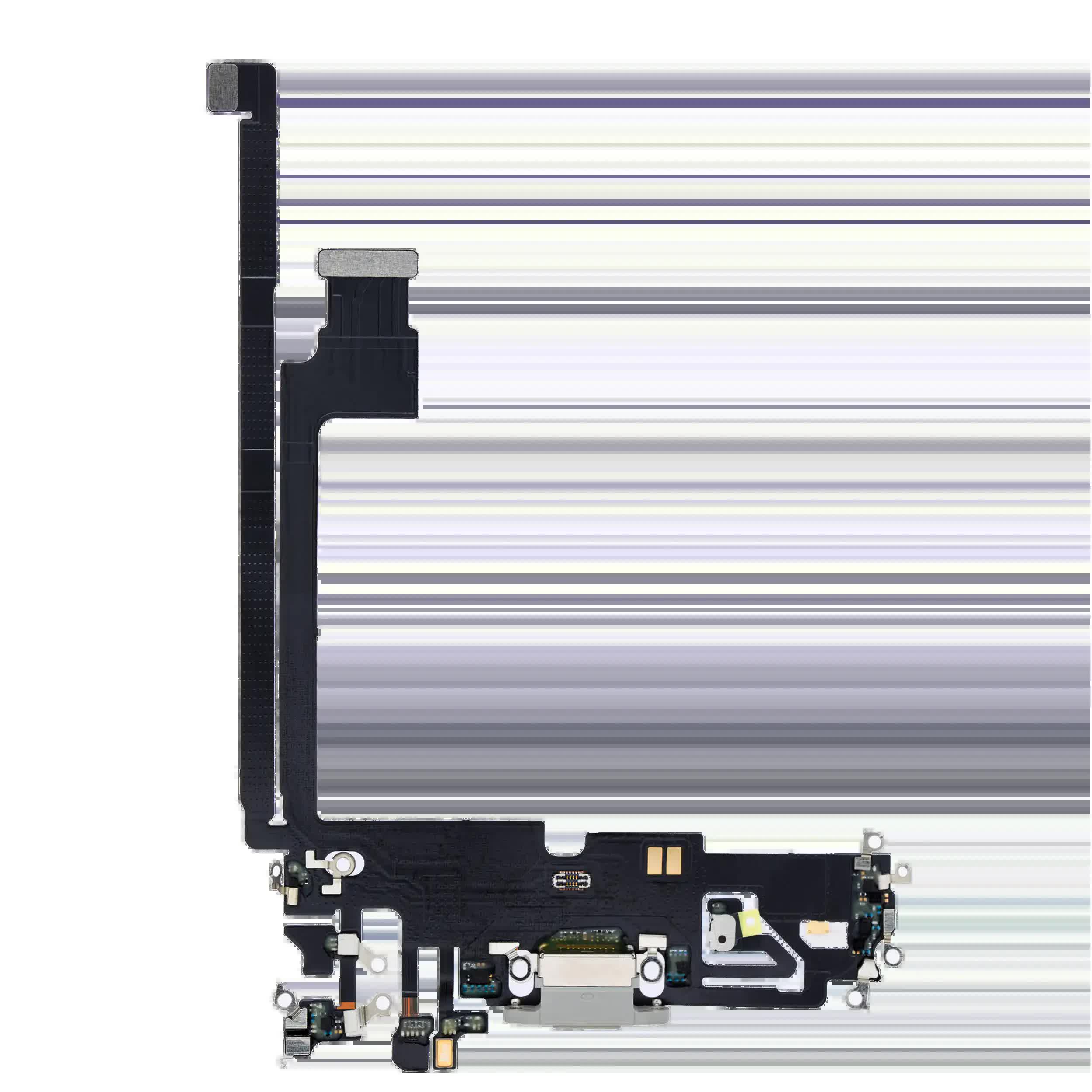 Ladebuchse Flexkabel für iPhone 12 Pro Max (Premium) (Silver (Silber))