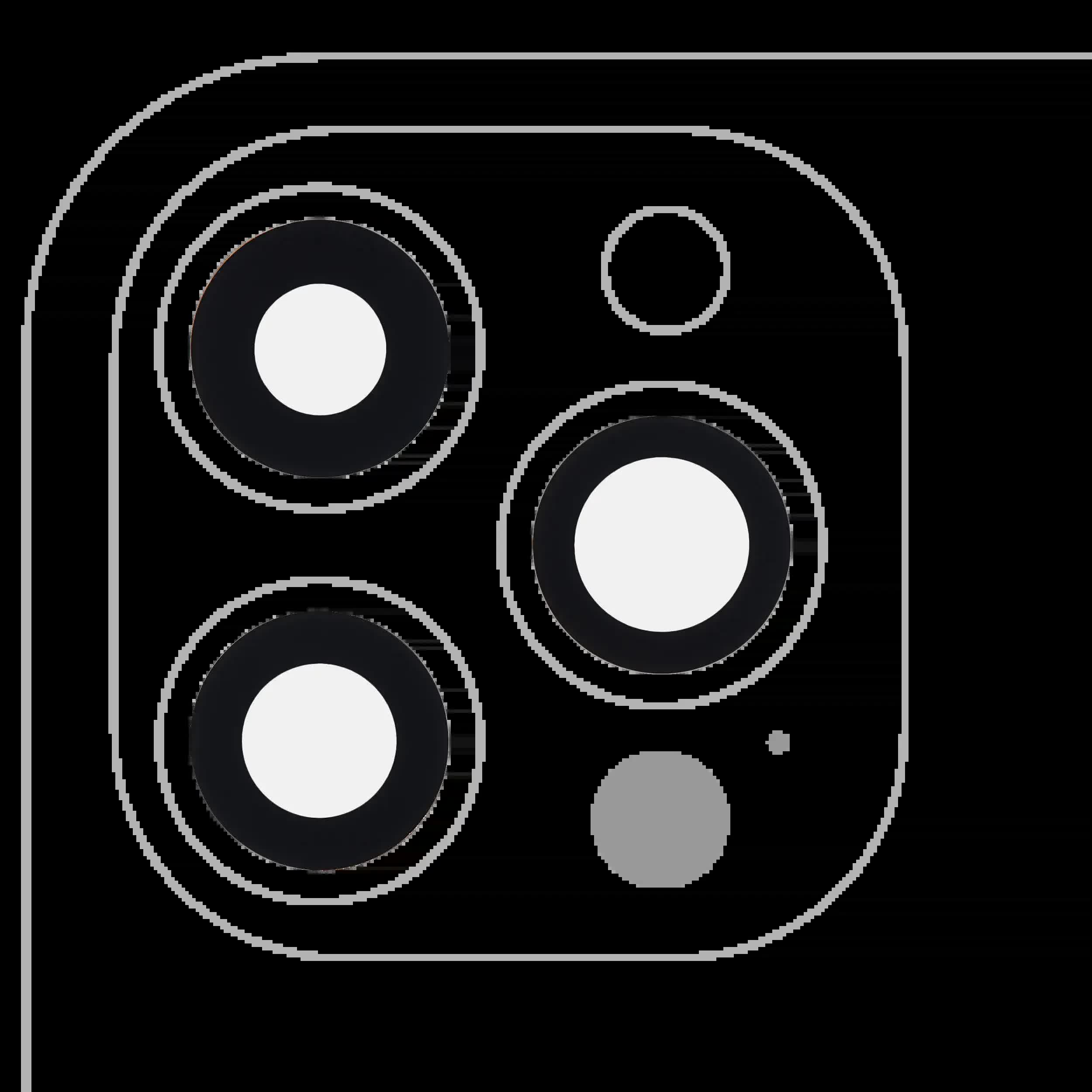 Rückkamera-Glas (nur Glas) mit Klebefolie für iPhone 12 Pro Max (3-teiliges Set) (Real Sapphire) (Premium)