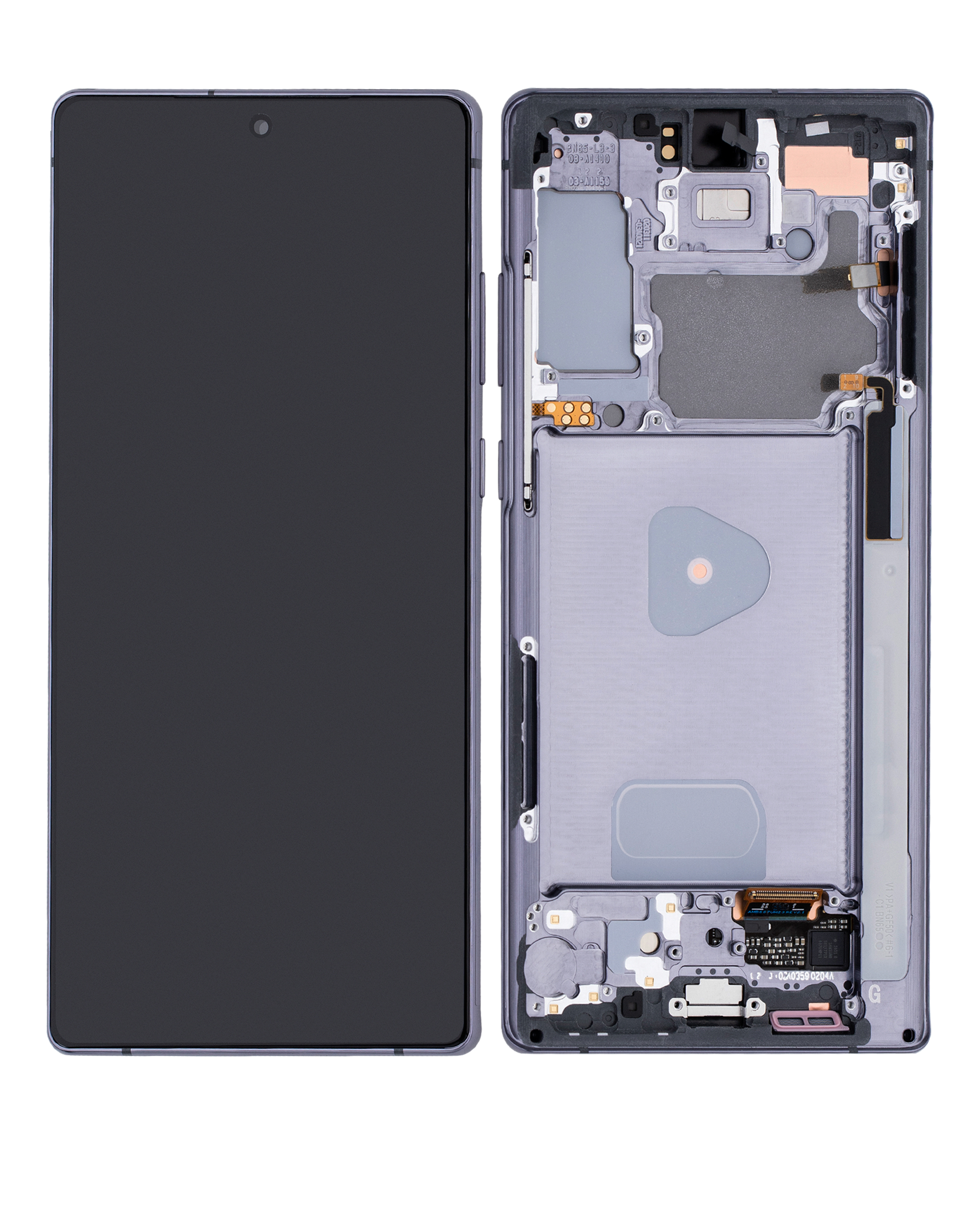 OLED Display mit Rahmen für Samsung Galaxy Note 20 5G (professionell aufgearbeitet) (Mystic Gray) – Bild 2