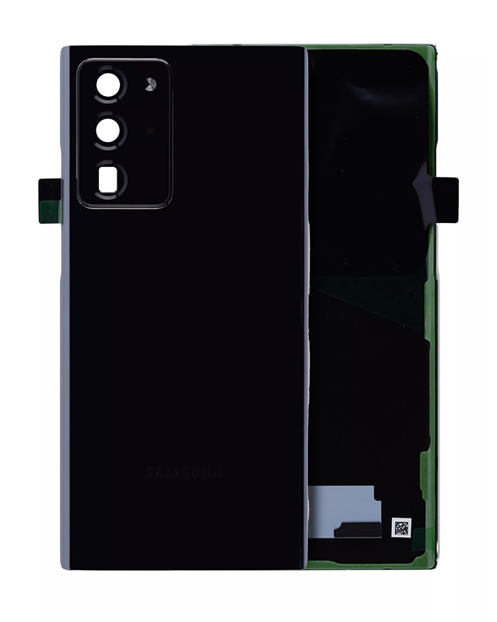 Rückdeckelglas mit Kameraglas für Samsung Galaxy Note 20 Ultra (Service Pack) (Mystic Black)