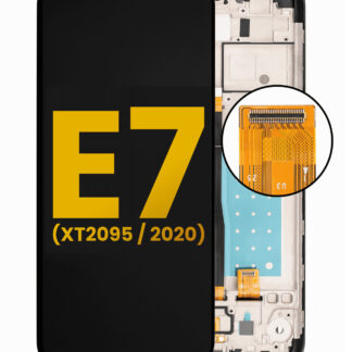 LCD Display mit Rahmen für Motorola Moto E7 (XT2095 / 2020) (professionell aufgearbeitet)