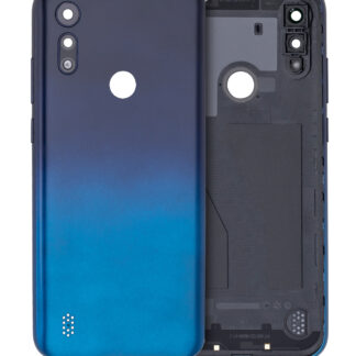 Rückdeckelglas für Motorola Moto E6S (XT2053 / 2020) (Peacock Blue (Blau))