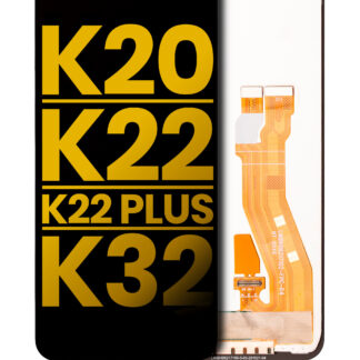 LCD Display ohne Rahmen für LG K20 (2020) / K22 / K22 Plus (K220) / K32 (professionell aufgearbeitet) (Black (Schwarz))