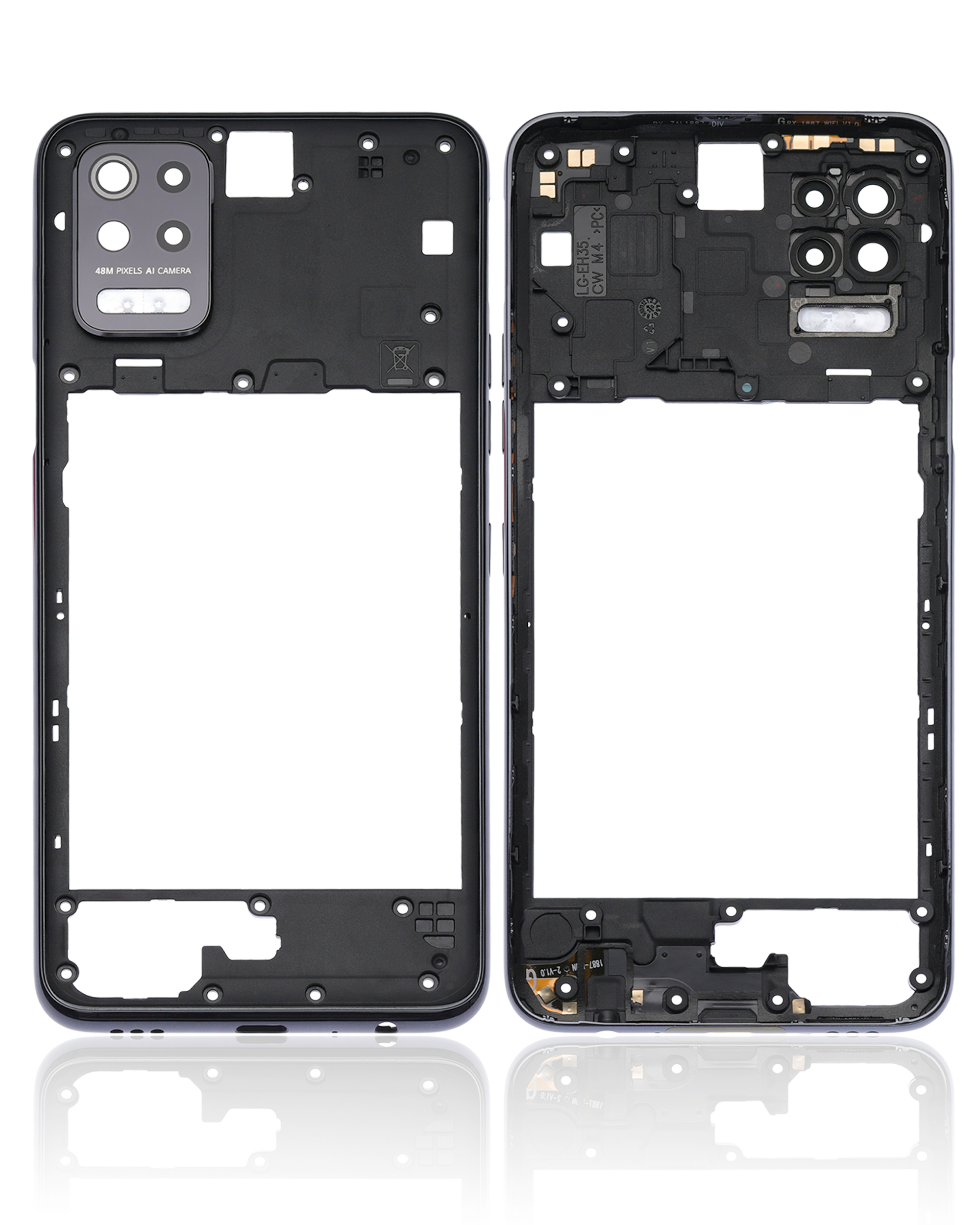 Rückgehäuse für LG K52 (2020) (Black (Schwarz)) – Bild 2