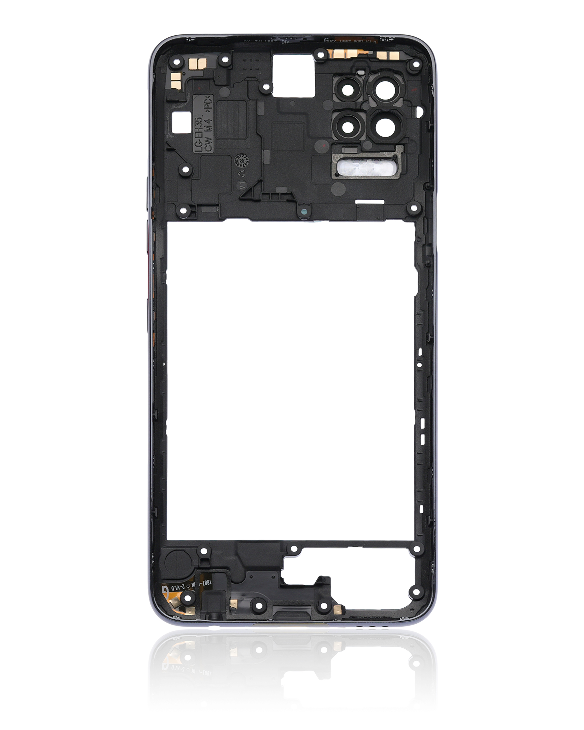 Rückgehäuse für LG K52 (2020) (Black (Schwarz)) – Bild 3