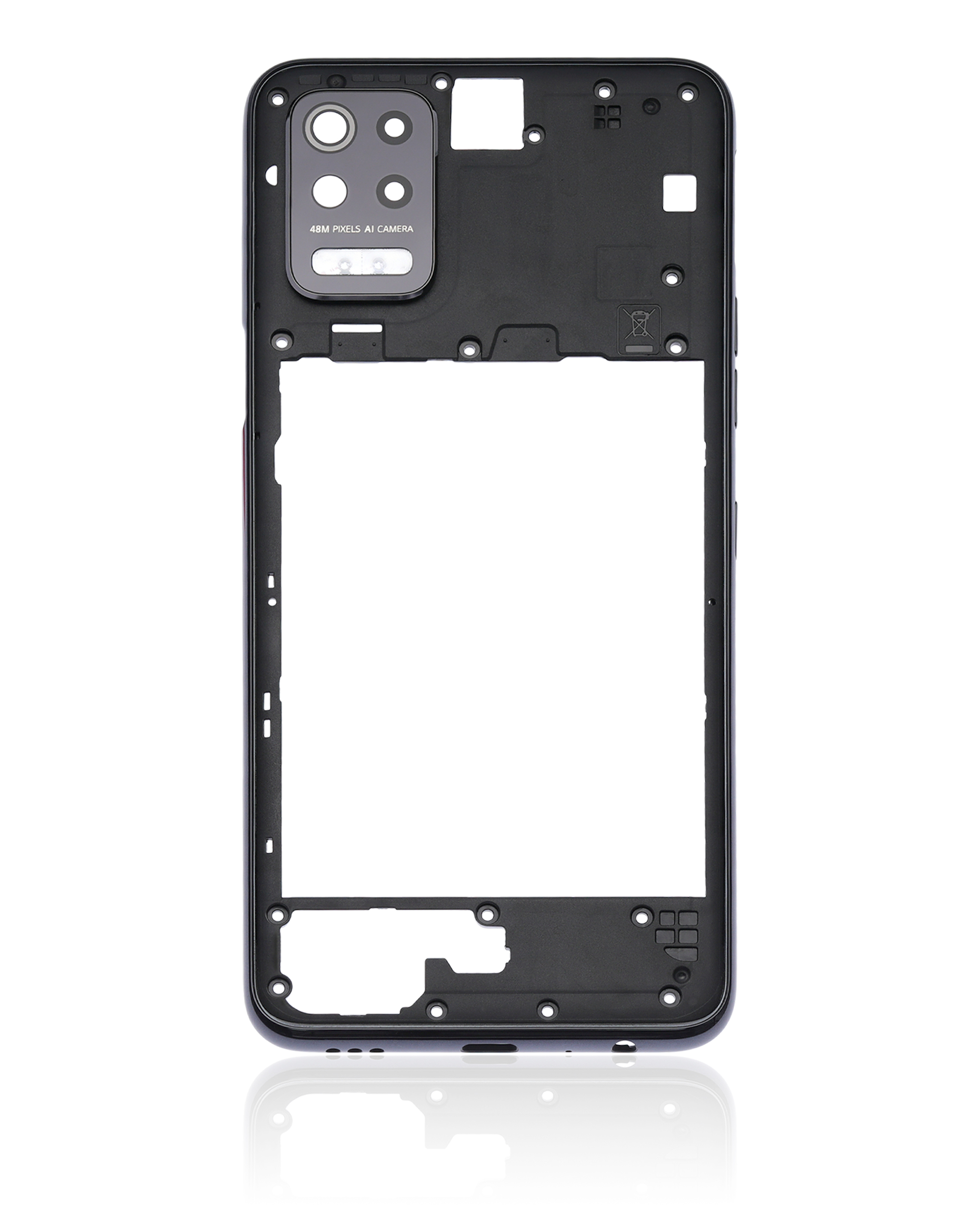 Rückgehäuse für LG K52 (2020) (Black (Schwarz)) – Bild 4