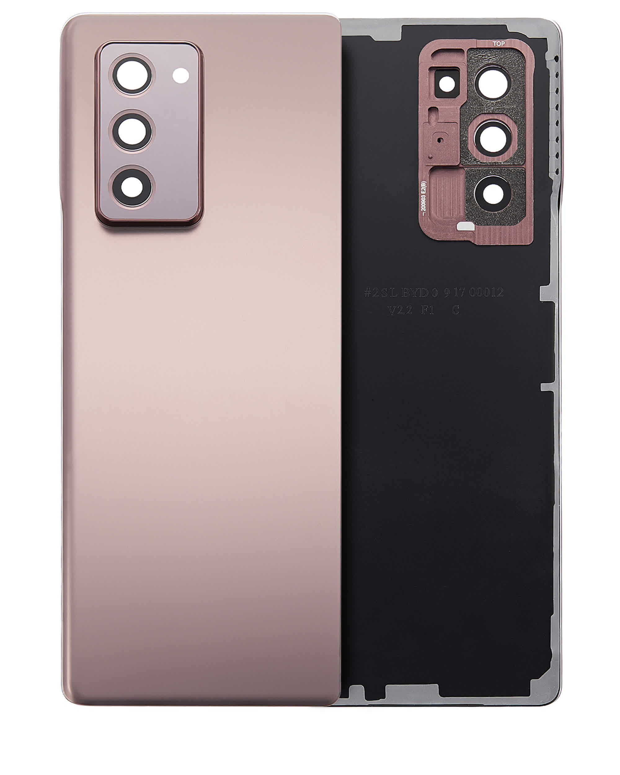 Rückdeckelglas mit Kameraglas für Samsung Galaxy Z Fold 2 5G (Aftermarket Plus) (Mystic Bronze)