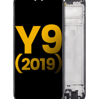 LCD Display mit Rahmen für Huawei Y9 (2019) (professionell aufgearbeitet) (Midnight Black (Schwarz))