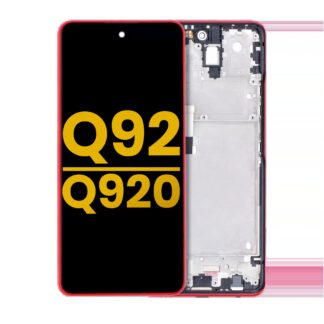 LCD Display mit Rahmen für LG Q92 5G / Q920 (professionell aufgearbeitet) (Red (Rot))
