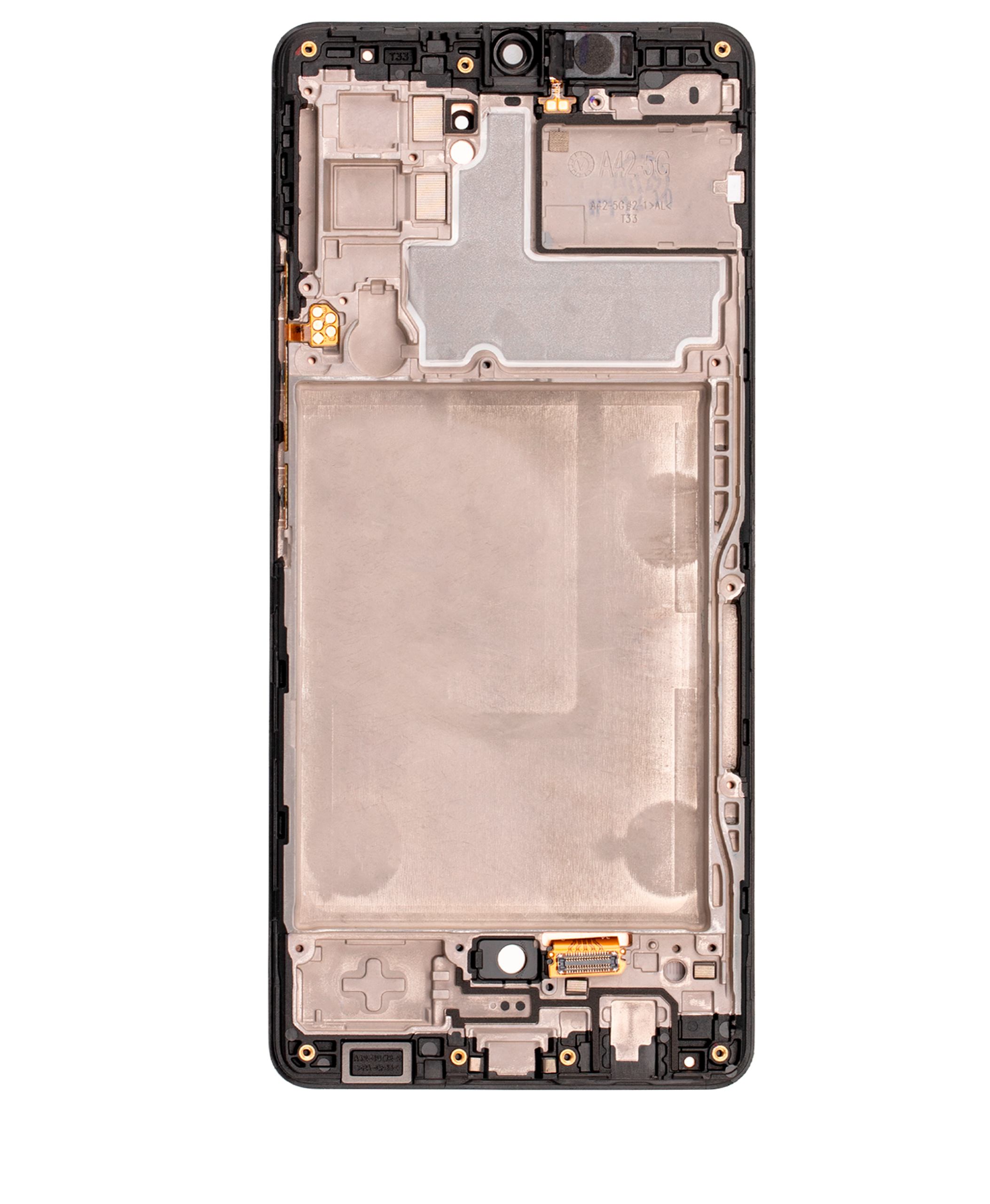 OLED Display mit Rahmen für Samsung Galaxy A42 5G (A426 / 2020) (Service Pack) (Prism Dot Black) – Bild 4
