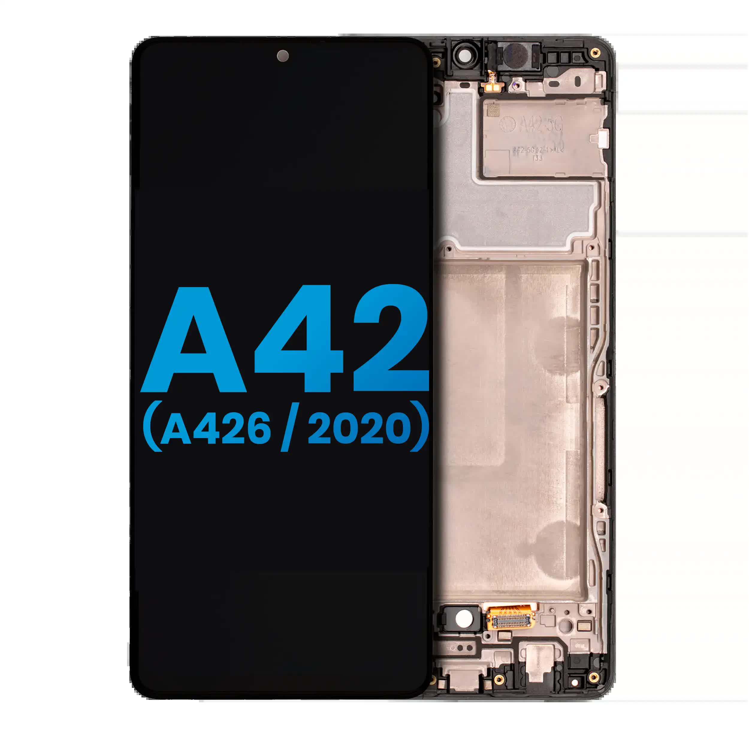 LCD Display mit Rahmen (ohne Fingerabdrucksensor) für Samsung Galaxy A42 5G (A426 / 2020) (Aftermarket: Incell)