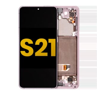 OLED Display mit Rahmen für Samsung Galaxy S21 5G (professionell aufgearbeitet) (Phantom Violet)