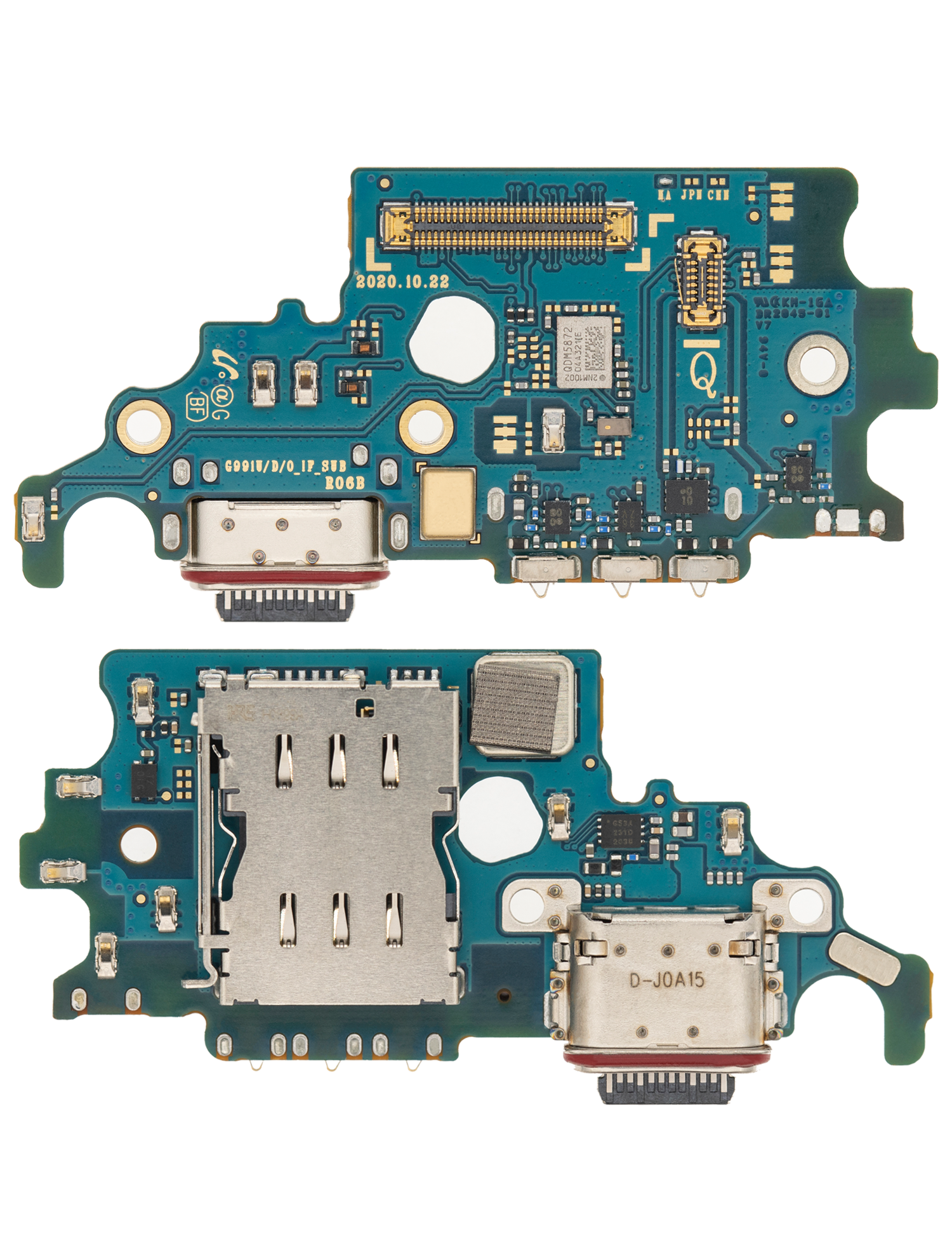 Ladebuchse mit SIM-Kartenleser für Samsung Galaxy S21 5G (G991U) (US-Version) (Premium) – Bild 2