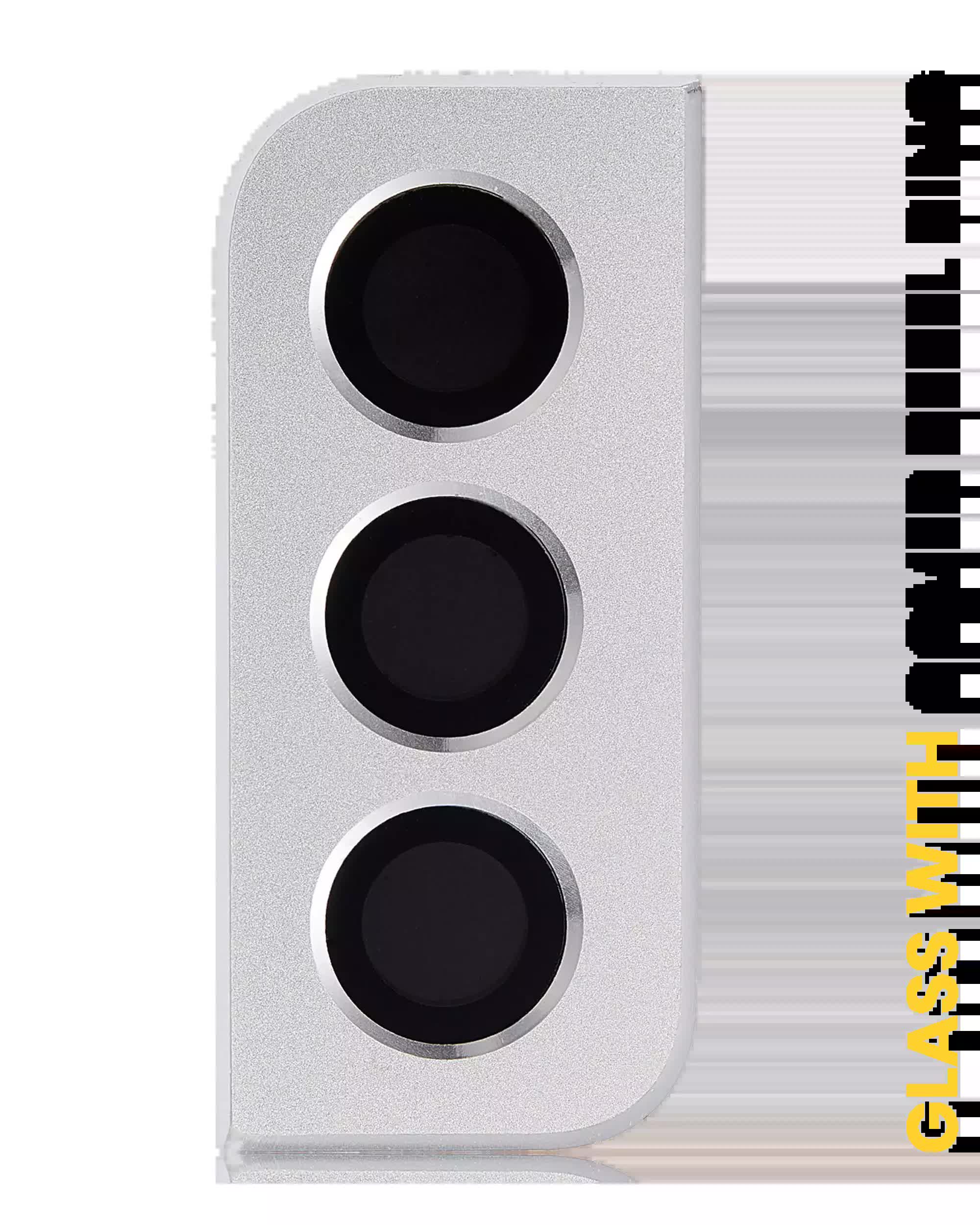 Rückkamera-Glas mit Abdeckung Blendenring für Samsung Galaxy S21 5G (Phantom White)