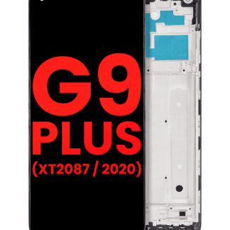 LCD Display mit Rahmen für Motorola Moto G9 Plus (XT2087 / 2020) (Aftermarket Plus)